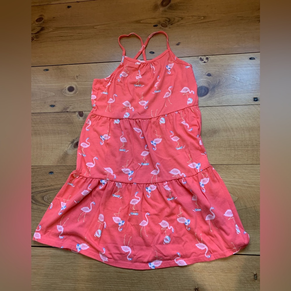Cat & Jack Spaghetti Strap Flamingo Sun Dress size 10/12
